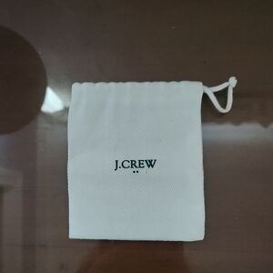J. Crew Ivory Drawstring Bag